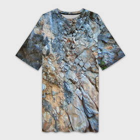 Платье-футболка 3D с принтом Скала  Текстура в Белгороде,  |  | abstraction | mountain | rock | stone | texture | абстракция | гора | камень | скала | текстура