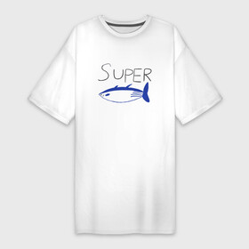 Платье-футболка хлопок с принтом super tuna jin в Белгороде,  |  | bangtan boys | beyond the scene | super tuna jin | джонгук | чимин
