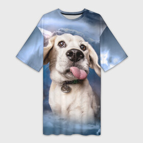 Платье-футболка 3D с принтом Бигль  веселый собакен в Белгороде,  |  | handeyework | арт | веселые | волк | животные | нос | нюх | прикольные | смех | смешные | собаки | собка | улыбка | хаски