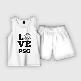 Детская пижама с шортами хлопок с принтом PSG Love Классика в Белгороде,  |  | club | football | germain | logo | love | paris | psg | saint | жермен | клуб | лого | мяч | пари | псж | сен | символ | спорт | футбол | футболист | футболисты | футбольный
