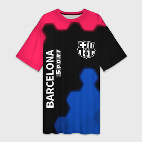 Платье-футболка 3D с принтом BARCELONA  Sport  Графика в Белгороде,  |  | barca | barcelona | barsa | barselona | fcb | logo | messi | sport | барса | барселона | знак | клуб | лого | логотип | логотипы | месси | символ | символы | соты | футбол | футбольная | футбольный