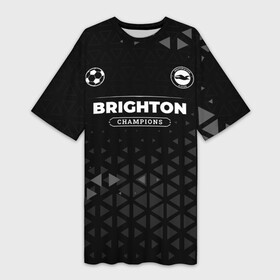 Платье-футболка 3D с принтом Brighton Форма Champions в Белгороде,  |  | brighton | club | football | logo | брайтон | клуб | краска | краски | лого | мяч | символ | спорт | форма | футбол | футболист | футболисты | футбольный