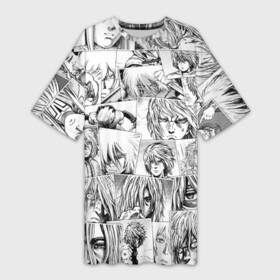 Платье-футболка 3D с принтом Сага о Винланде pattern в Белгороде,  |  | anime | thorfinn | vinland saga | аниме | анимэ | сага о винланде | торфинн