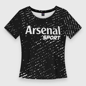 Женская футболка 3D Slim с принтом ARSENAL  Sport  Потертости в Белгороде,  |  | arsenal | club | footbal | logo | sport | арсенал | гранж | знак | клуб | логотип | логотипы | символ | символы | форма | футбол | футбольная | футбольный
