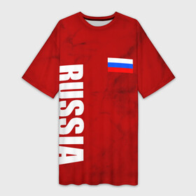 Платье-футболка 3D с принтом RUSSIA  RED EDITION  SPORTWEAR в Белгороде,  |  | z | zapobedy | zaпобеду | армия | за победу | запобеду | корреспонденция | обозначение | патриотизм | россия | рт | русские войска | спецоперация | телевидение