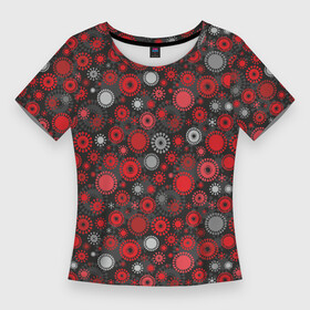 Женская футболка 3D Slim с принтом Остатки вируса в Белгороде,  |  | антитела | бактерия | вирус | корона | паттерн