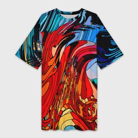 Платье-футболка 3D с принтом Abstract color pattern  Fashion 2022 в Белгороде,  |  | abstraction | color | fashion | pattern | абстракция | мода | узор | цвет