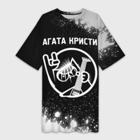 Платье-футболка 3D с принтом Агата Кристи  КОТ  Краска в Белгороде,  |  | band | metal | paint | rock | агата | агата кристи | брызги | группа | кот | краска | кристи | рок