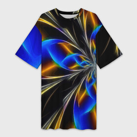 Платье-футболка 3D с принтом Neon vanguard pattern  Fashion 2023 в Белгороде,  |  | color | fashion | neon | pattern | мода | неон | узор | цвет