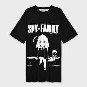Платье-футболка 3D с принтом Аня Форджер  Семья Шпиона  Spy x Family в Белгороде,  |  | anya | forger | loid | spy family | spy x family | yor | аниме | аня | йор | лойд | семья | форджер | шпиона