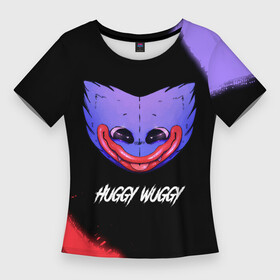 Женская футболка 3D Slim с принтом ХАГИ ВАГИ  Краска  FS в Белгороде,  |  | head | huggy | hugy | logo | playtime | poppy | wuggy | wugy | ваги | голова | игра | игры | краска | лицо | лого | плейтайм | поппи | рожица | символ | ужасы | хаги | хаги ваги