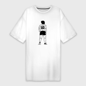 Платье-футболка хлопок с принтом Диего Марадона номер 10 в Белгороде,  |  | 10 | argentina | armando | diego | football | maradona | number | аргентина | армандо | десятка | десять | марадона арт | марадонна | рисунок марадоны | футбол | футболист