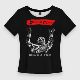 Женская футболка 3D Slim с принтом DEPECHE MODE ( GLOBAL SPIRIT TOUR) в Белгороде,  |  | 80 е | depeche | dm | группа | музыка | наслаждайся тишиной | новая волна | поп | черный | электроника | электронная музыка