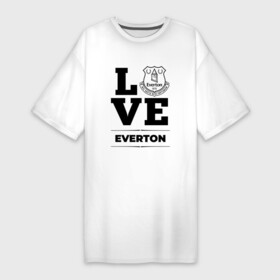 Платье-футболка хлопок с принтом Everton Love Классика в Белгороде,  |  | club | everton | football | logo | love | клуб | лого | мяч | символ | спорт | футбол | футболист | футболисты | футбольный | эвертон