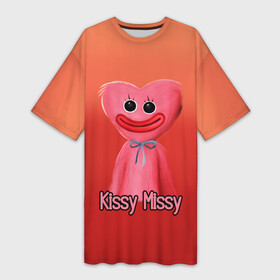 Платье-футболка 3D с принтом КИССИ МИССИ (KISSY MISSY) в Белгороде,  |  | Тематика изображения на принте: haggy waggy | kissy missy | poppy playtime | игра | кисси мисси | монстр | плэйтайм | попи плей тайм | попи плэй тайм | попиплейтам | попиплэйтайм | поппи плейтайм | поппиплэйтайм | розовый хагги вагги | хагги вагги