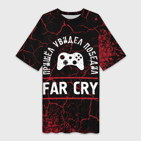 Платье-футболка 3D с принтом Far Cry  Победил в Белгороде,  |  | cry | far | far cry | logo | игра | игры | край | краска | краски | лого | логотип | победил | символ | фар