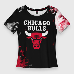 Женская футболка 3D Slim с принтом Чикаго Буллз  Chicago Bulls  Огонь в Белгороде,  |  | alex caruso | bulls | chicago bulls | demar derozan | lonzo ball | nba | nikola vucevic | sport | zach lavine | баскет | баскетбол | спорт