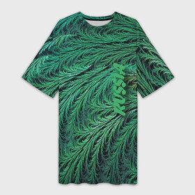 Платье-футболка 3D с принтом Узор из веток можжевельника  Pattern of juniper branches в Белгороде,  |  | branch | juniper | pattern | russia | texture | ветвь | можжевельник | россия | текстура | узор