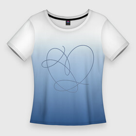 Женская футболка 3D Slim с принтом Сердце love yourself в Белгороде,  |  | bangtan | bts | bts love yourself | gradient | heart | i need you | run | бантан | бантаны | бело голубая | бтс | бтс эра hyyh | ви | градиент | джин | на каждый день | намджун | тэхен | хоби | хосок | чг | чимин | чонгук | шуга | юнги