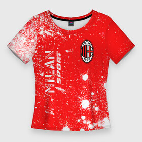 Женская футболка 3D Slim с принтом AC MILAN  AC Milan Sport + Арт в Белгороде,  |  | ac | ac milan | acm | football | logo | milan | sport | клуб | краска | краски | лого | логотип | логотипы | милан | символ | символы | спорт | форма | футбол | футбольная | футбольный