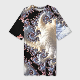 Платье-футболка 3D с принтом Авангардный фрактальный паттерн  Avant garde fractal pattern в Белгороде,  |  | Тематика изображения на принте: abstraction | fashion | fractal | pattern | vanguard | абстракция | авангард | мода | узор | фрактал