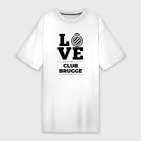 Платье-футболка хлопок с принтом Club Brugge Love Классика в Белгороде,  |  | brugge | club | club brugge | football | logo | love | брюгге | клуб | лого | мяч | символ | спорт | футбол | футболист | футболисты | футбольный