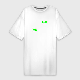 Платье-футболка хлопок с принтом I Paused Uncharted To Be Here с зелеными стрелками в Белгороде,  |  | logo | paused | uncharted | анчартед | игра | игры | лого | логотип | символ