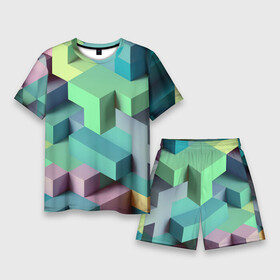 Мужской костюм с шортами 3D с принтом GEOMETRIC SHAPES в Белгороде,  |  | вектор | геометрические фигуры | геометрический | графический | зеленый | красочный | розовый | синий | текстура | треугольники | узор | форма | формы