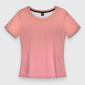 Женская футболка 3D Slim с принтом Gradient Roseanna ( Orange to pink) в Белгороде,  |  | gradient | абстракция | амбре | без дизайна | градиент | градиент и ничего лишнего | градиенты | на каждый день | на лето | оранжевая | оранжево розовая | оранжево розовый | оранжевый | розовая | розовый