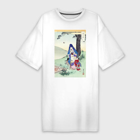 Платье-футболка хлопок с принтом Picnic (Пикник) в Белгороде,  |  | винтаж | искусство | культура | культура японии | отдых | пикник | природа | рисунок | япония | японская культура | японская эстетика | японский | японский стиль