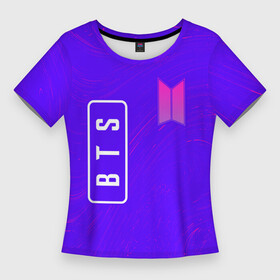 Женская футболка 3D Slim с принтом BTS  Разводы в Белгороде,  |  | band | boyband | bts | k pop | kpop | logo | music | бойбенд | бойбэнд | бтс | группа | к поп | кпоп | лого | логотип | музыка | разводы | символ | символы