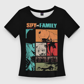Женская футболка 3D Slim с принтом SPY X FAMILY  СЕМЬЯ ШПИОНА (ВСЕ) в Белгороде,  |  | anya | anya forger | forger | loid | spy family | spy x family | yor | аниме | аня | аня форджер | йор | лойд | семья | семья шпиона | форджер | шпиона