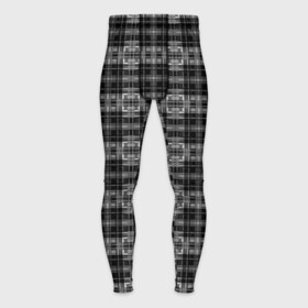 Мужские тайтсы 3D с принтом Черно белая клетка в Белгороде,  |  | black and white | checkered | pattern | клетчатый узор | черно белый