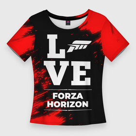 Женская футболка 3D Slim с принтом Forza Horizon Love Классика в Белгороде,  |  | forza | forza horizon | horizon | logo | love | игра | игры | краска | лого | логотип | символ | форза | хорайзон