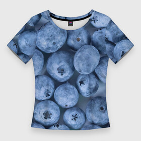 Женская футболка 3D Slim с принтом Голубика  фон в Белгороде,  |  | голубика | лето | патерн | поляна | текстура | фон | фруктовые | фрукты | ягода | ягодв | ягодные