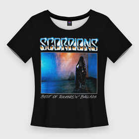 Женская футболка 3D Slim с принтом Best of Rockers n Ballads  Scorpions в Белгороде,  |  | scorpion | scorpions | группа | клаус майне | маттиас ябс | метал | микки ди | павел мончивода | рок | рудольф шенкер | скорпион | скорпионс | скорпионы | хард | хардрок | хеви | хевиметал