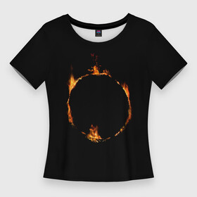 Женская футболка 3D Slim с принтом Знак тьмы из Dark Souls в Белгороде,  |  | Тематика изображения на принте: dark souls | elden ring | дарк соулс | знак тьмы | темная метка