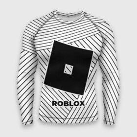 Мужской рашгард 3D с принтом Символ Roblox на светлом фоне с полосами в Белгороде,  |  | logo | roblox | игра | игры | краска | лого | логотип | роблокс | символ