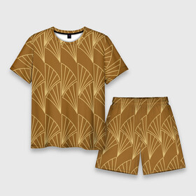 Мужской костюм с шортами 3D с принтом Египетский пшеничный узор в Белгороде,  |  | абстрактный | геометрический | египет | египетская тема | желтый | золотой | коричневый | паттерн | природный | пшеница | пшеничный узор | символ | теплый | узор | яркий