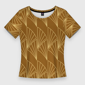 Женская футболка 3D Slim с принтом Египетский пшеничный узор в Белгороде,  |  | абстрактный | геометрический | египет | египетская тема | желтый | золотой | коричневый | паттерн | природный | пшеница | пшеничный узор | символ | теплый | узор | яркий