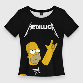Женская футболка 3D Slim с принтом Metallica Гомер Симпсон рокер в Белгороде,  |  | gimer | heavy | heavy metal | homer | metal | metalica | metallica | simpson | simpsons | trash metal | гомер | джеймс | кирк | ларс | мастейн | метал | металика | металл | металлика | музыка | ньюстед | рок | симпсон | симпсоны | трухильо | ул