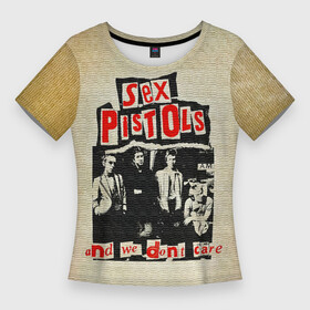 Женская футболка 3D Slim с принтом We Don t Care  Sex Pistols в Белгороде,  |  | группа | джонни роттен | музыка | панк | панк рок | панк рок группа | рок | рок группа