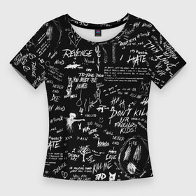 Женская футболка 3D Slim с принтом XXXTENTACION  LOGOBOMBING в Белгороде,  |  | bad | forever | look at me | revenge | skins | tentacion | the alvum | vibes | xtentacion | xxxtentacion | альбом | бэд | вайбс | икс | новый | скинс | тентасьён | тентасьон | форевер