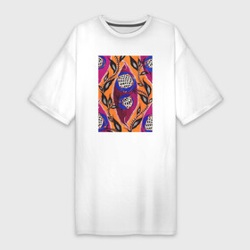 Платье-футболка хлопок с принтом Samarkande Flower Pochoir Pattern (Цветочный орнамент) в Белгороде,  |  | абстракция | винтаж | картина | классика | минимализм | орнамент | паттерн | пейзаж | природа | цветы | экспрессионизм