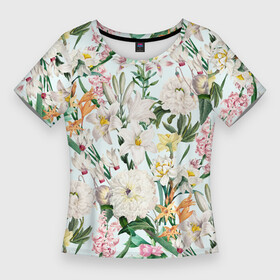 Женская футболка 3D Slim с принтом Цветы Для Невесты в Белгороде,  |  | flowers | букет | природа | растение | флора | цветы