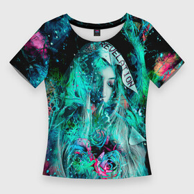 Женская футболка 3D Slim с принтом Revelation Moon в Белгороде,  |  | абстракция | в капюшоне | готическая | грусть | девушка | деревья | мантия | меланхолия | мрачная | роза | розы | темная