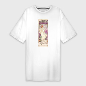 Платье-футболка хлопок с принтом La dame, aux camelias, Sarah Bernhardt (Винтажная афиша) в Белгороде,  |  | афиша | винтаж | газета | живопись | журнал | картина | классика | книга | натюрморт | реклама | цветы