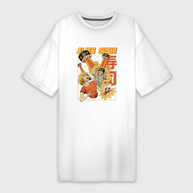 Платье-футболка хлопок с принтом Alien Sushi в Белгороде,  |  | alien | japan | japan style | japanese | japanese style | monster | sushi | еда | монстр | пришельцы | суши | тренд | тренды | япония | японский стиль