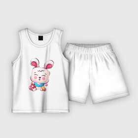 Детская пижама с шортами хлопок с принтом Малыш зайчонок в Белгороде,  |  | детеныш | детский | зайчонок | заяц | малыш