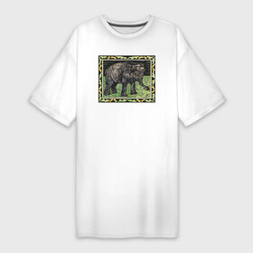 Платье-футболка хлопок с принтом Olifant Met Fles (Слон) в Белгороде,  |  | абстракция | винтаж | животные | картина | классика | минимализм | паттерн | природа | слон | цветы | экспрессионизм